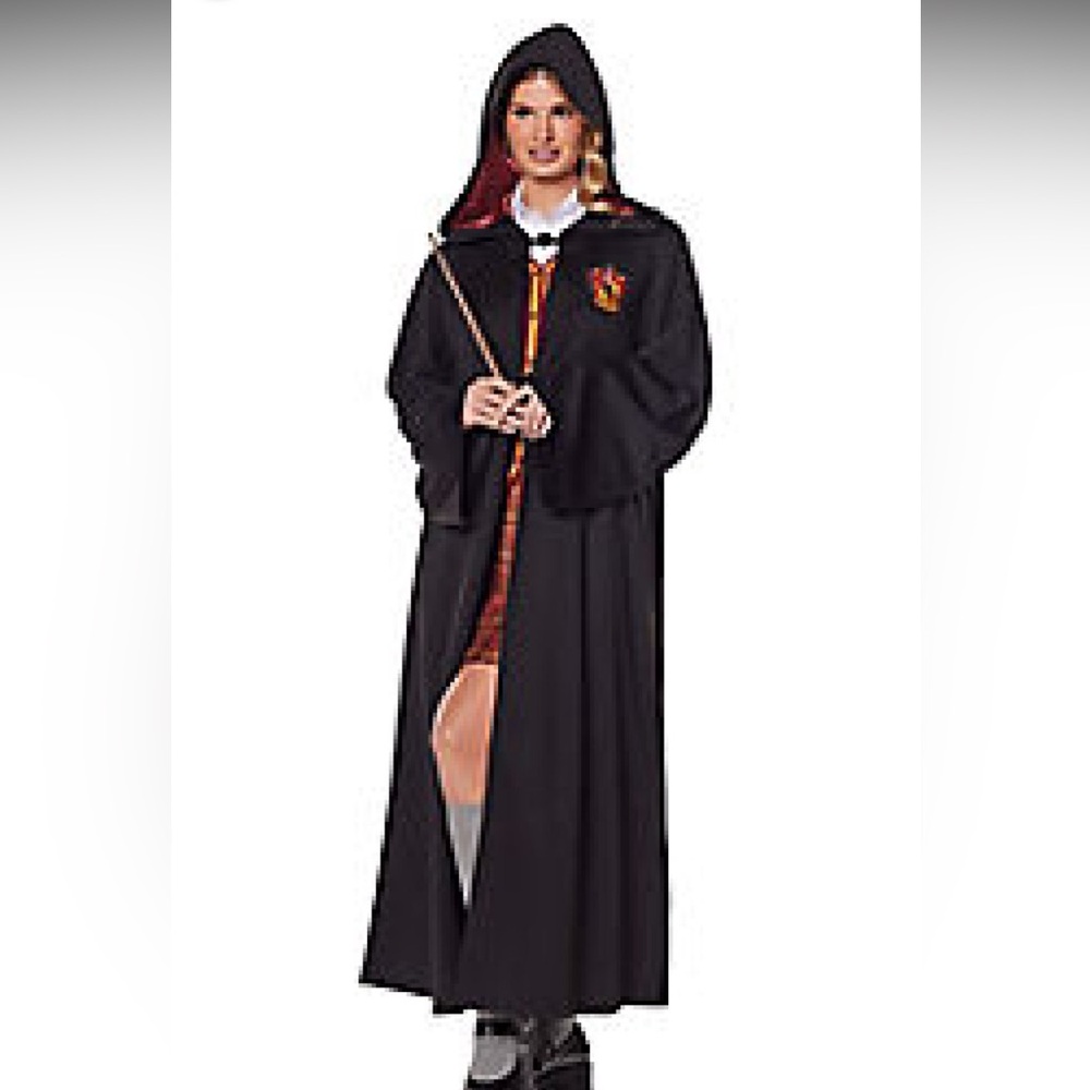 Adult gryffendor  Black Cloak plus tie and headband